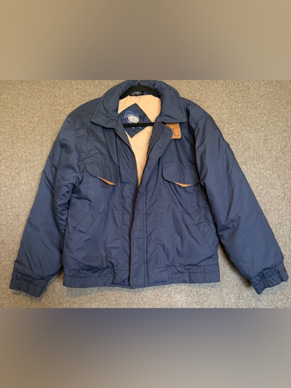 Knights Bridge Men's Blue Jacket Size M 38/40 Button/Zipper Lined Pockets